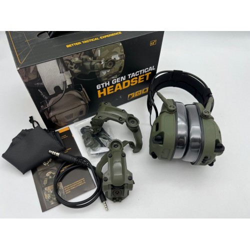 6TH GEN TACTICAL HEADSET тактическая гарнитура, звукосниматель и шумоподавление, активные в Зеленограде
