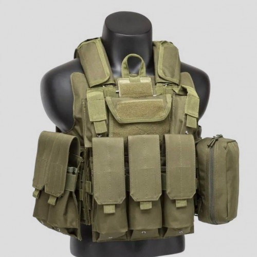 Тактический разгрузочный жилет «5 / пять карманов» с подсумками Tactical Molle Plate Carrier для съемных бронепластин в Зеленограде