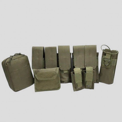 Тактический разгрузочный жилет «5 / пять карманов» с подсумками Tactical Molle Plate Carrier для съемных бронепластин в Зеленограде